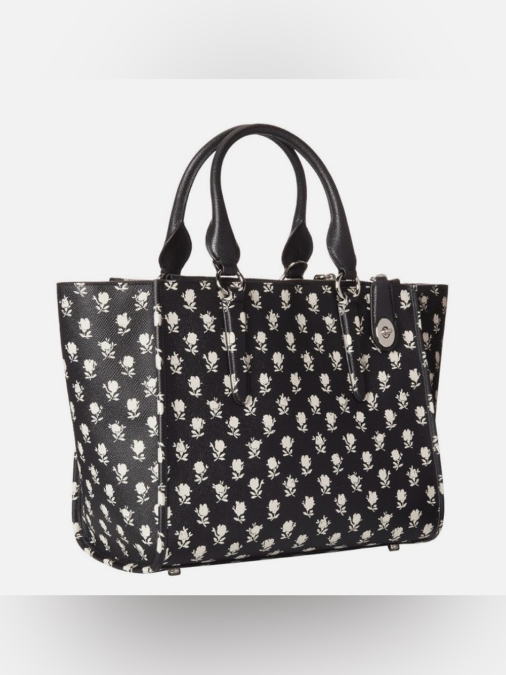 Coach F34775 Crosby Carryall in Printed Crossgrain Badlands (Silver/Black/White) - Picture 4 of 9